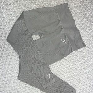 GYMSHARK Light Gray Marl Vital Seamless Leggings